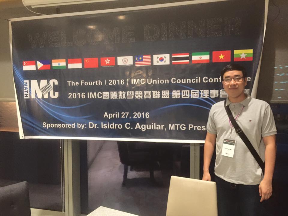 Thầy Trần Hữu Hiếu tham gia hội nghị IMC năm 2016 chuẩn bị cho kỳ thi IMC