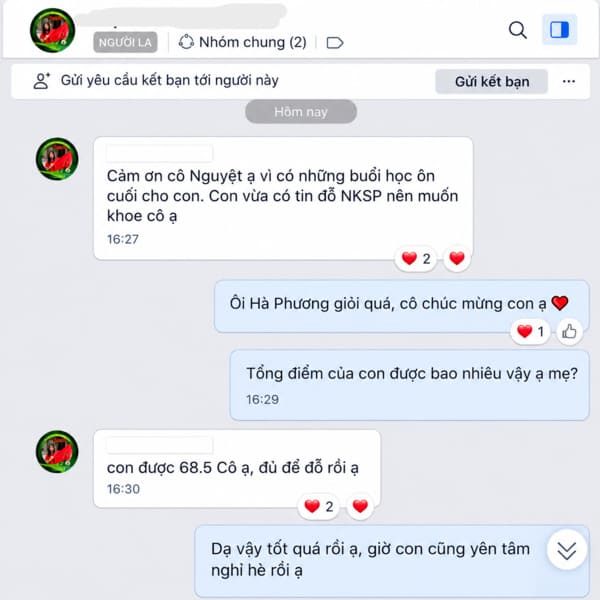 Phu huynh nhan xet bai giang online MathX