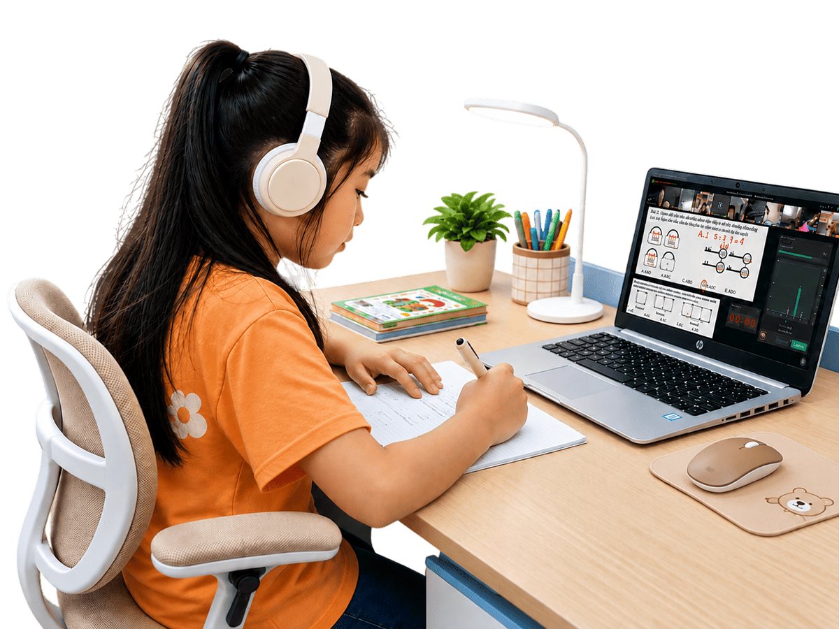 Học sinh học online cùng MATHX
