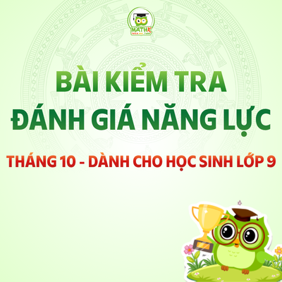 BÀI KIỂM TRA ĐÁNH GIÁ NĂNG LỰC THÁNG 10 DÀNH CHO HỌC SINH LỚP 9