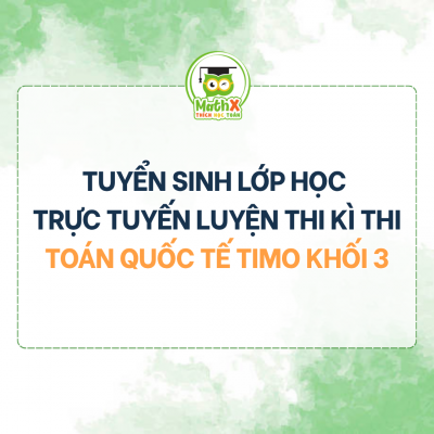 THÔNG BÁO TUYỂN SINH LỚP HỌC TRỰC TUYẾN LUYỆN THI KÌ THI TOÁN QUỐC TẾ TIMO KHỐI 3