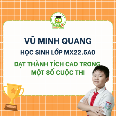 VŨ MINH QUANG - HỌC SINH LỚP MX22.5A0 ĐẠT THÀNH TÍCH CAO TRONG MỘT SỐ CUỘC THI